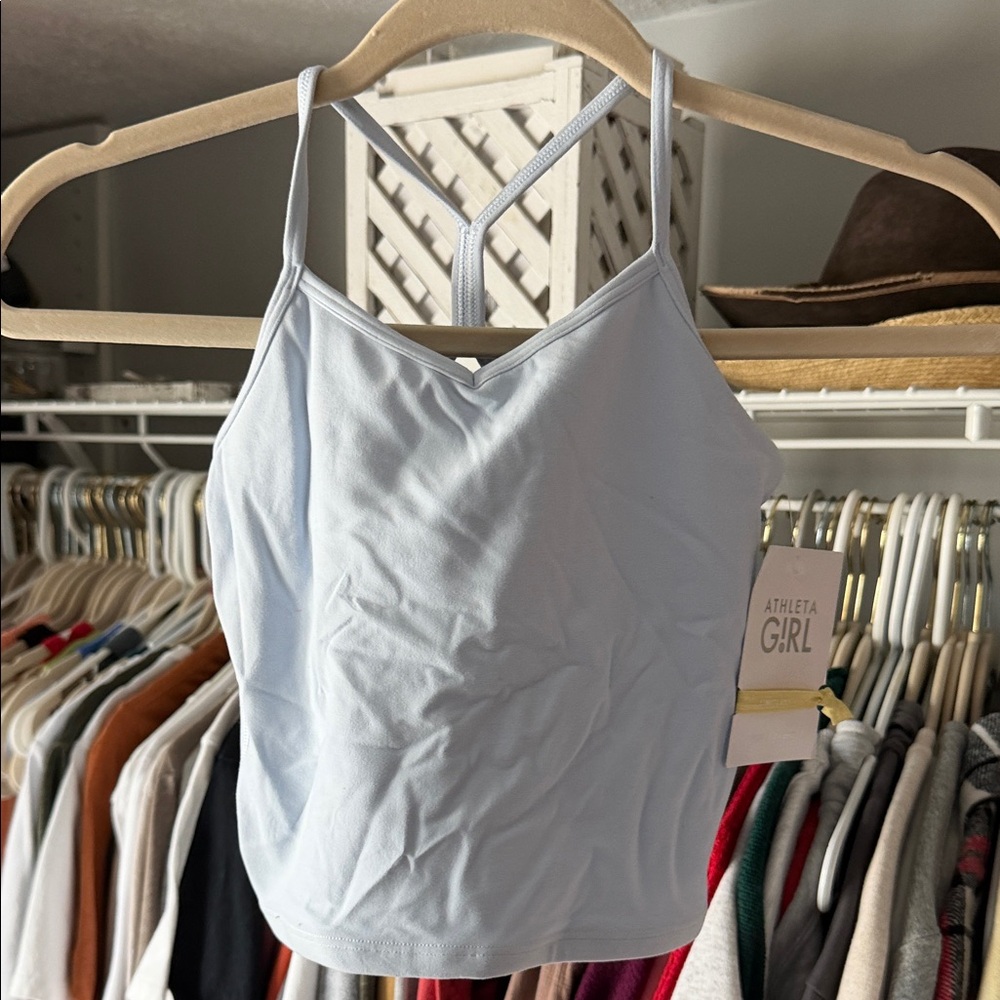 Athleta Girl Light Blue Tank Top / Long Line Sports Bra